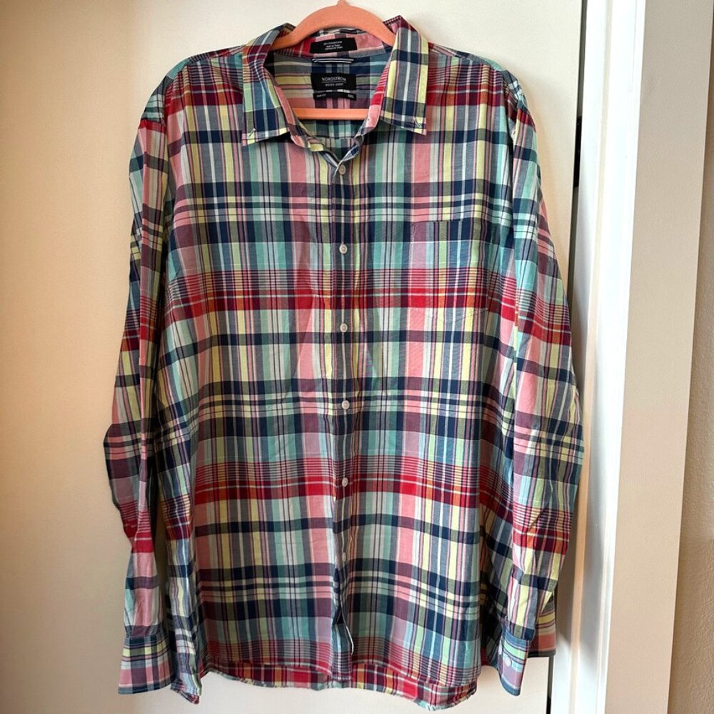 Nordstrom Men's Plaid Button Up XXL